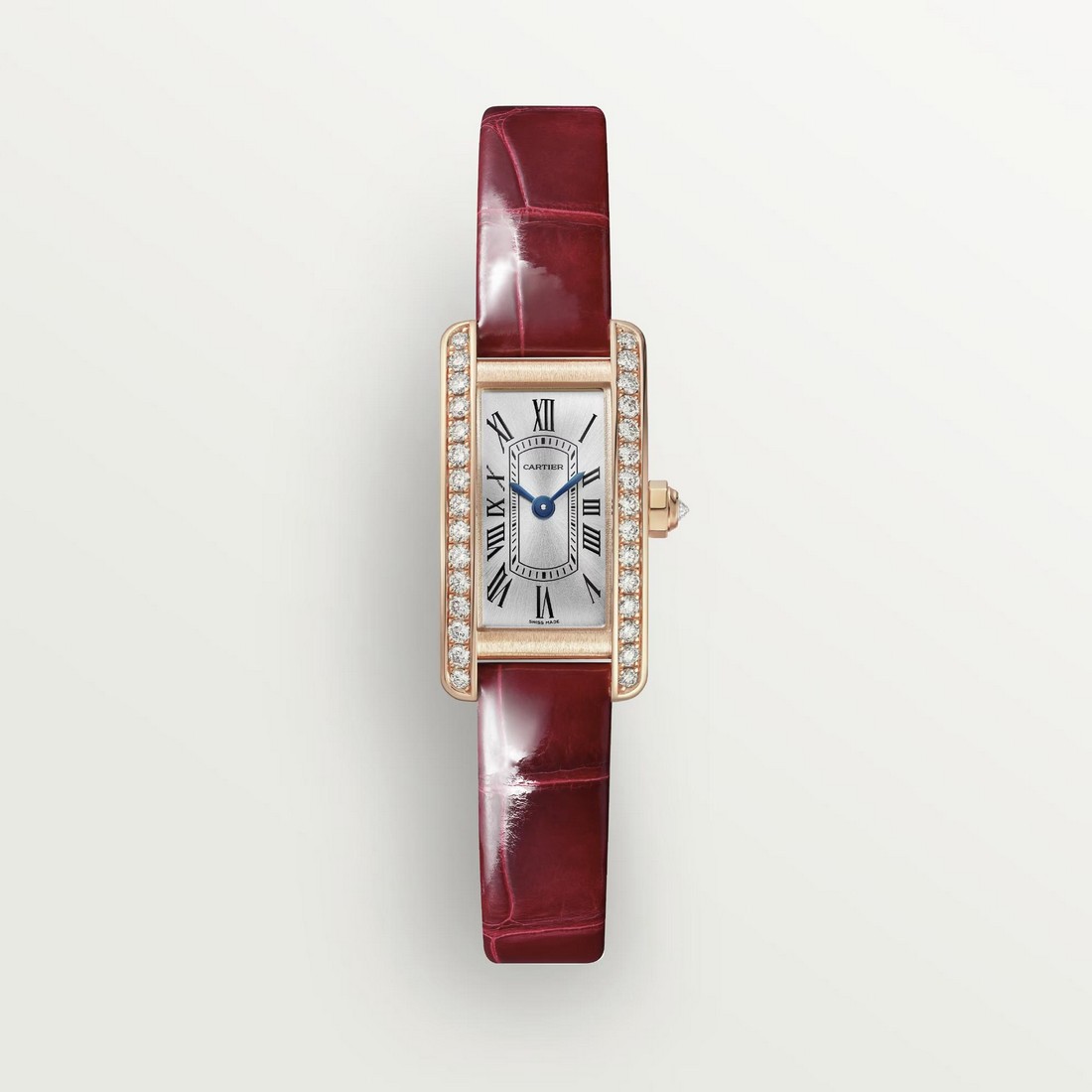 Đồng Hồ Cartier Tank Américaine Mini Watch Nữ Đỏ Vàng Xám